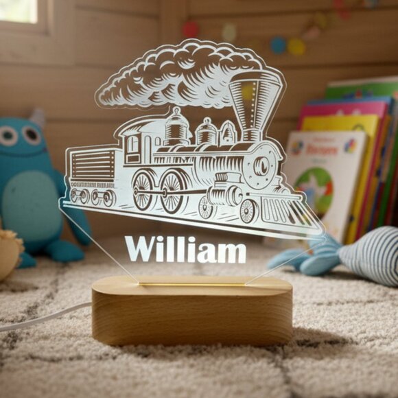 Train Custom Name Light | Personalized LED Decor for Kids | Christmas - Picture 8 of 8